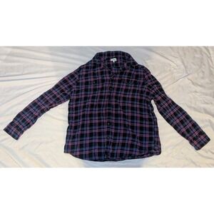 Sonoma Women's Multicolor Long Sleeve Flannel Shirt Size XXL